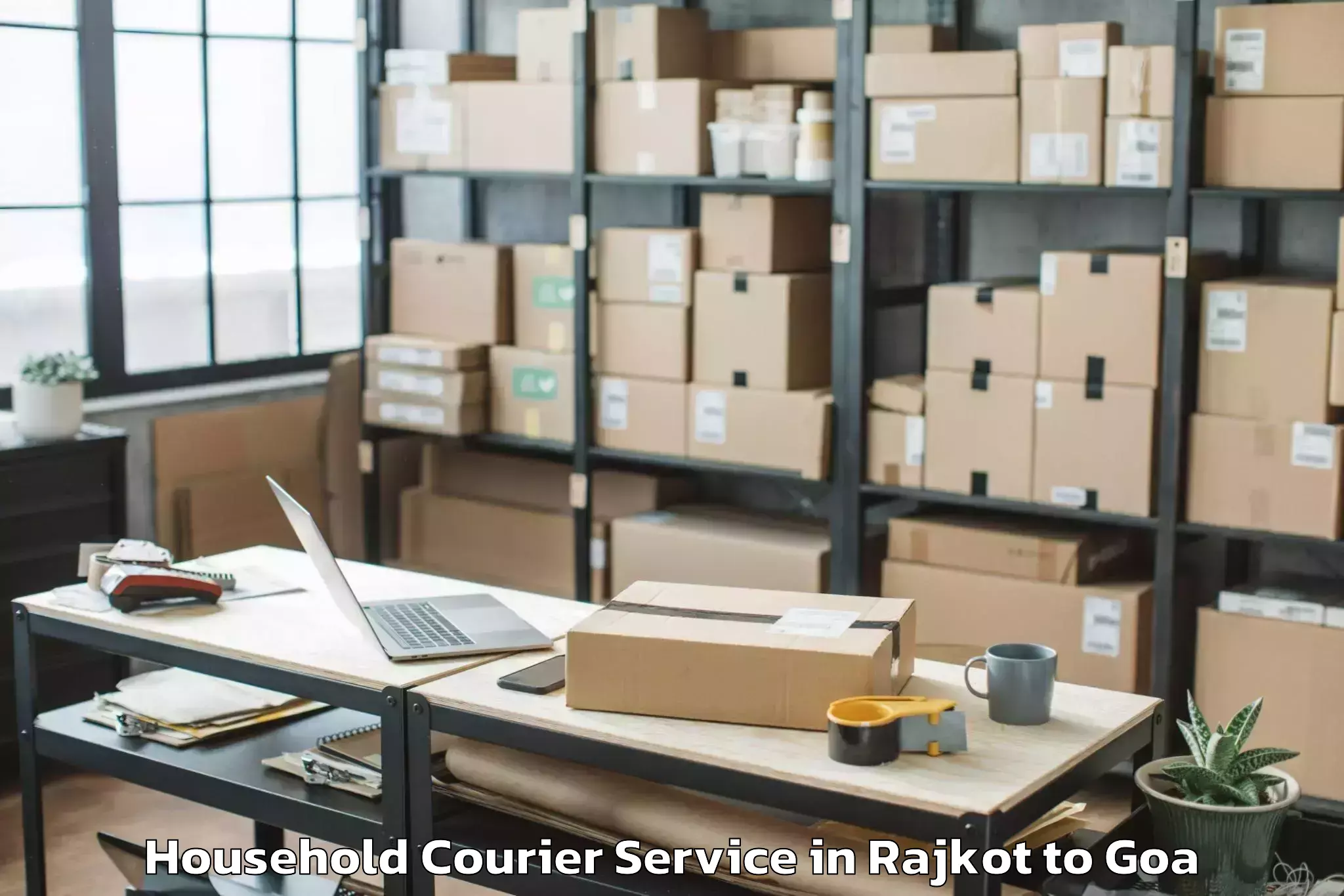 Top Rajkot to Vagator Household Courier Available